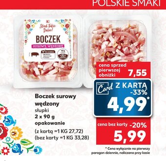 Kaufland Boczek surowy wędzony 2 x 90 g oferta