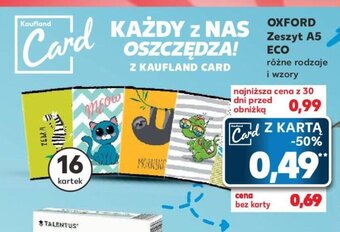 Kaufland OXFORD Zeszyt A5 ECO oferta