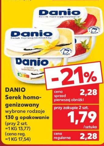 Kaufland DANIO Serek homogenizowany 130 g oferta