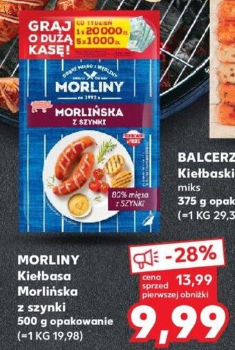 Kaufland MORLINY Kiełbasa Morlińska z szynki 500 g oferta