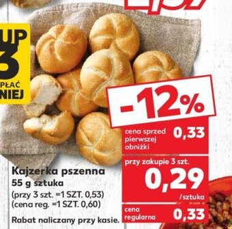 Kaufland Kajzerka pszenna 55 g oferta
