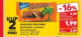 Kaufland KRAKUSKI MALTANKI Herbatniki w polewie 80 g oferta