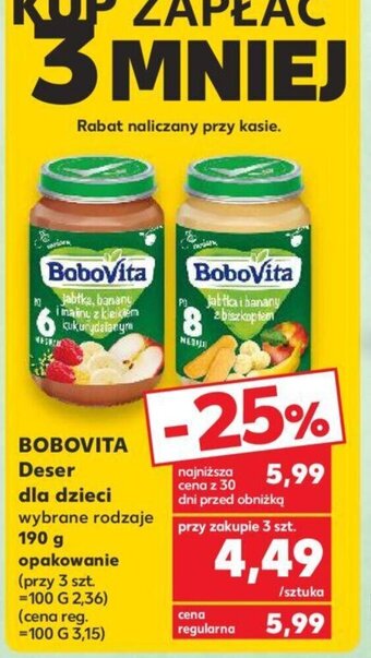 Kaufland BOBOVITA Deser dla dzieci 190 g oferta