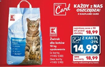 Kaufland Żwirek dla kotów 10 kg oferta