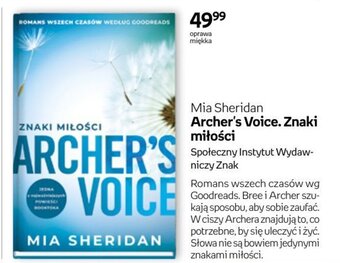 Empik Mia Sheridan Archer's Voice. Znaki miłości oferta