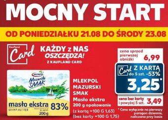 Kaufland MLEKPOL MAZURSKI SMAK Masło ekstra 200 g oferta