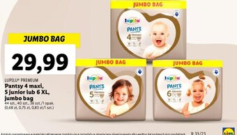 Lidl Pantsy 4 maxi, 5 junior lub 6 XL, jumbo bag oferta
