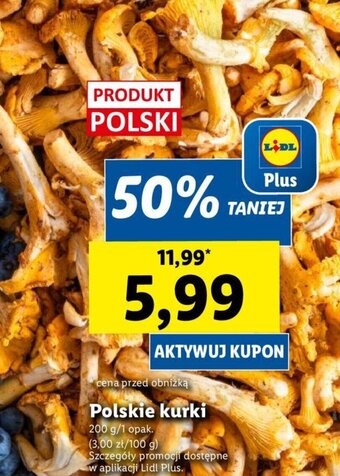 Lidl Polskie kurki 200 g oferta