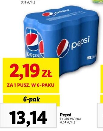 Lidl Pepsi 6 x 330 ml oferta