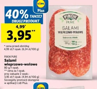 Lidl Salami wieprzowo-wołowe 80 g oferta