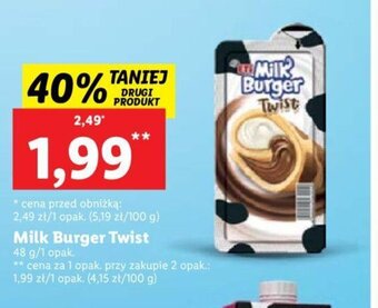 Lidl Milk Burger Twist 48 g oferta