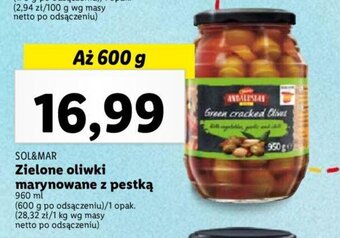 Lidl Zielone oliwki marynowane z pestką 960 ml oferta