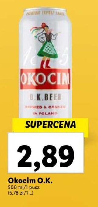Lidl Okocim O.K. 500 ml oferta
