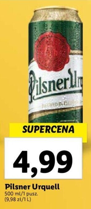 Lidl Pilsner Urquell 500 ml oferta
