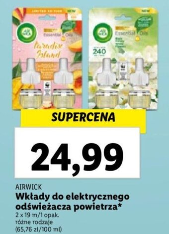 Lidl Wkłady do elektrycznego odświeżacza powietrza* 2 x 19 m oferta