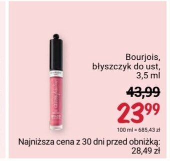 Rossmann Bourjois, błyszczyk do ust, 3,5 ml oferta