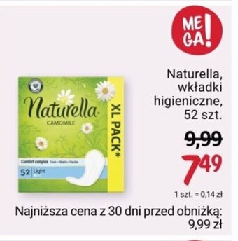 Rossmann Naturella, wkładki higieniczne, 52 szt. oferta