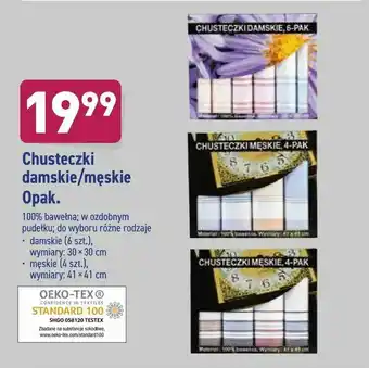 ALDI Chusteczki damskie/męskie Opak oferta