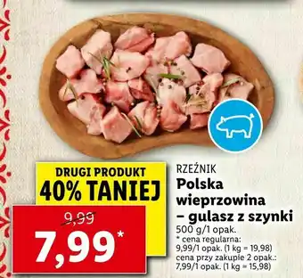 Lidl Polska wieprzowina - gulasz z szynki oferta