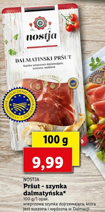 Lidl Pršut - szynka dalmatyńska oferta