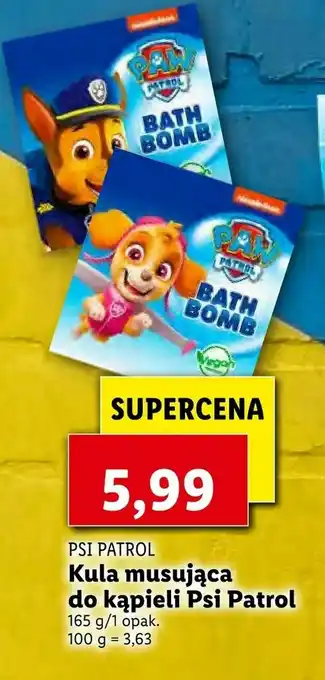 Lidl Kula musująca do kąpieli Psi Patrol oferta