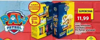 Lidl Lody waniliowe w wafelku Psi Patrol, wielopak oferta