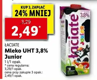 Lidl Mleko UHT 3,8% Junior oferta