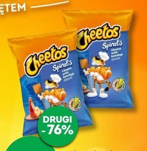 Żabka Cheetos spirals chrupki kukurydziane o smaku serowo-ketchupowym 80 g oferta