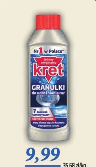 Środek do udrożniania rur kret
