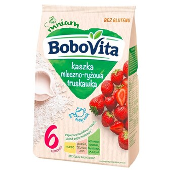 Społem Bobovita kaszka mleczno-ryżowa truskawka po 6. miesiącu 230 g oferta