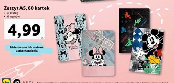 Lidl Zeszyt mickey mouse a5/60 k kratka oferta