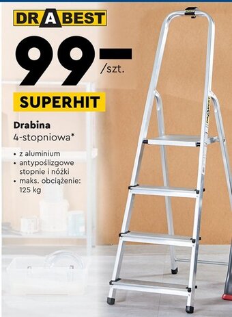 Drabina stalowa 4 stopniowa
