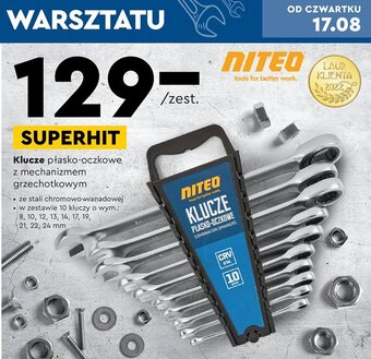 Biedronka Zestaw kluczy płasko-oczkowych z grzechotką oferta
