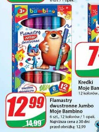 Dino Flamastry jumbo dwustronne oferta