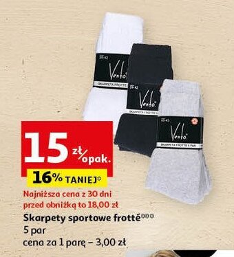 Auchan Skarpety męskie frotte oferta
