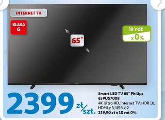 Auchan Telewizor 65'' 65pus7008 oferta