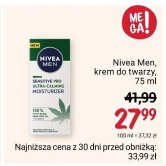 Rossmann Nivea Men, krem do twarzy, 75 ml oferta