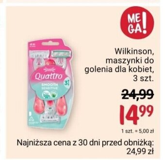 Rossmann Wilkinson, maszynki do golenia dla kobiet, 3 szt. oferta