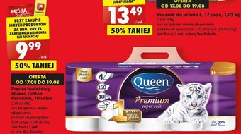 Biedronka Papier toaletowy Queen Cotton Premium, 10 rolek oferta