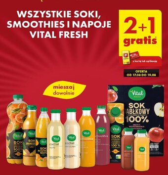 Biedronka WSZYSTKIE SOKI, SMOOTHIES I NAPOJE VITAL FRESH oferta