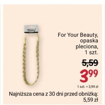 Rossmann For Your Beauty, opaska pleciona, 1 szt. oferta