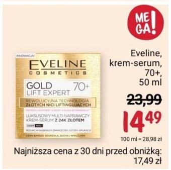 Rossmann Eveline, krem-serum, 70& 50 50ml oferta