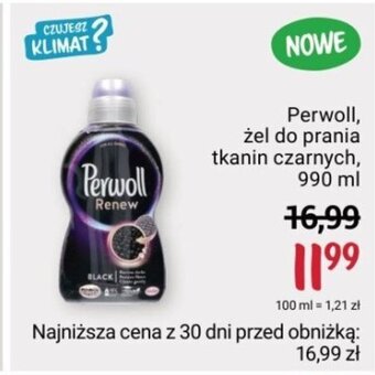 Rossmann Perwoll, żel do prania tkanin czarnych, 990ml oferta