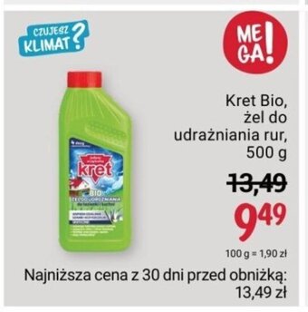 Rossmann Kret Bio, żel do udrażniania rur, 500g oferta