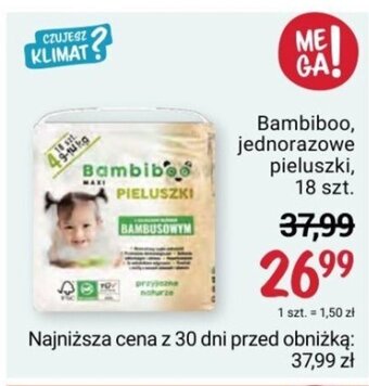 Rossmann Bambiboo, jednorazowe pieluszki, 18 szt. oferta