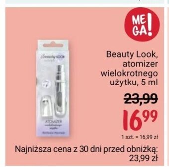 Rossmann Beauty Look, atomizer wielokrotnego użytku, 5 ml oferta