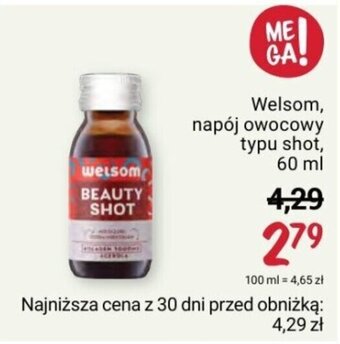 Rossmann Welsom, napój owocowy typu shot, 60 ml oferta