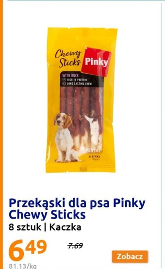 Action Przekąski dla psa Pinky Chewy Sticks 8 sztuk | Kaczka oferta