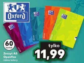 Kaufland Oxford Zeszyt A5 Openflex różne kolory 60 kartek oferta