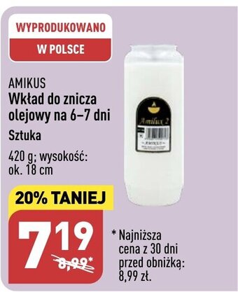 ALDI Wkład do znicza olejowy na 6-7 dni Sztuka oferta